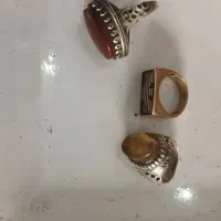 سه عدد انگشتر نقره عیار پایین