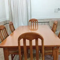 میز غدا خوری  6 نفره چوب  راش