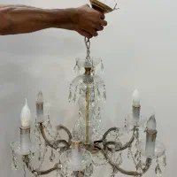 دو عدد لوستر کریستال دست دوم