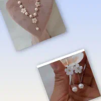 اکسسوری با مروارید پرورشی ونقره