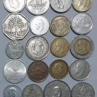 ۲۰عدد سکه خارجی متفاوت ازیکدیگر بدون تکرار