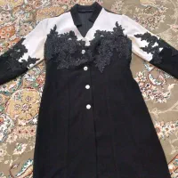 مانتو و شلوار کرپ پنل دورزی شده