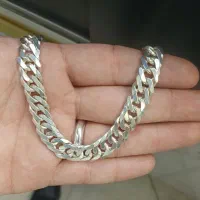 زنجیر نقره مردانه ایتالیایی کارتیه دوبل