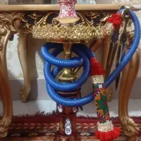 قلیون تنه برنجی تنه چوبی