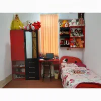 کمد دیواری با میز تحریر دیواری همراه باکس عروسک