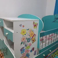 کمد وتخت خواب نوجوان همراه با میز|تخت و سرویس خواب|املش, |دیوار