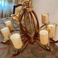 لوستر هشت شعله|لوستر و چراغ آویز|ابهر, |دیوار