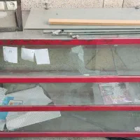 میز  + طبقه + ویترین و کشو