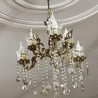 ۲عددلوستربرنز۳شاخه|لوستر و چراغ آویز|گلستان (تهران), |دیوار