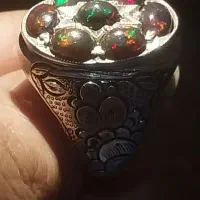 انگشترهای دستسازاوپال آتشی وفیروزه وسنگهای ارزشمند