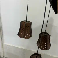 لوستر چوبی سه شاخه