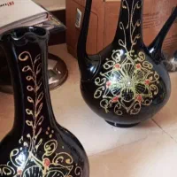 جام و آب‌پاش بلوری قدیمی