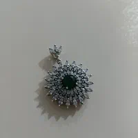 گردنبند نقره سنگ قیمتی زبرجد فقط ۱ تومن