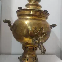 سماور برنجی با تمام وسایل آن