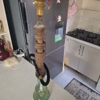 قلیان تنه چوب بزرگ با تنگ و سری