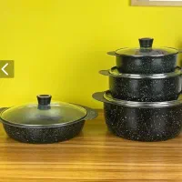 سرویس قابلمه چدن گرانیت ۱۰ پارچه sps آکبند