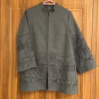 کت یا مانتو کتی گلدوزی مزونی نو