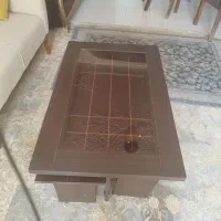 میز وسط قهوه ای رنگ چوب ام دی اف