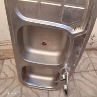 سینک دوقلو|آب‌چکان و نظم‌دهنده ظروف|بومهن, |دیوار