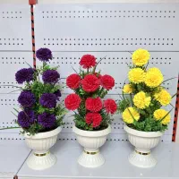 گلدان داوودی12گل مصنوعی