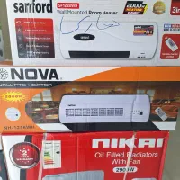 انواع فن هیتر و شوفاژ برقی و بخاری برقی دیواری|بخاری، هیتر، شومینه|شیراز, شهرک فرهنگیان|دیوار