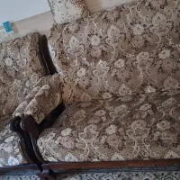 مبلمان ۷ نفره چوب گردو|مبلمان خانگی و میز عسلی|محلات, |دیوار