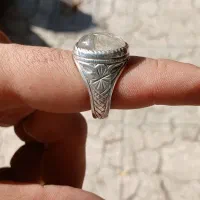 انگشتر نقره، الماس موزانایت و دُر مو طلایی کمیاب|جواهرات|هشتگرد, تهران دشت|دیوار