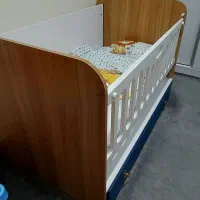 تخت خواب کودک دوحالته از بدوتولد تا ۶سالگی|تخت و صندلی بچه|تهران, جنت‌آباد شمالی|دیوار
