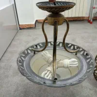 دو عدد لوستر با سه تا لامپ|لوستر و چراغ آویز|فومن, |دیوار