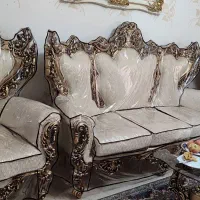 مبل سلطنتی۹نفره با۳تا میز چوبی سلطنتی