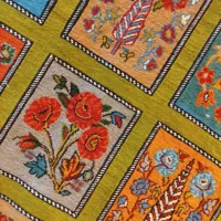 گلیم شیریکی پیچ‌|گلیم، جاجیم، گبه|کرمان, |دیوار