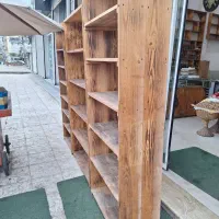 ویترین  با چوب نراد|کتابخانه، شلف، قفسه‌های دیواری|تنکابن, |دیوار