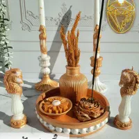 ست دکوری سنگ مصنوعی و شمع سال