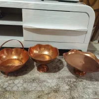 سه عدد ظرف مسی تمیز