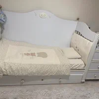 سرویس کامل تخت و کمد نوزاد و کودک ساحل چوب|تخت و سرویس خواب|اندیشه, اندیشه فاز ۳|دیوار