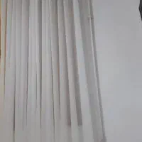 پرده حریر ساده با میله استیل