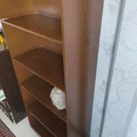 قفسه کتاب کتابخانه چوبی قهوه ای ۵ طبقه|کتابخانه، شلف، قفسه‌های دیواری|تهران, پرستار|دیوار
