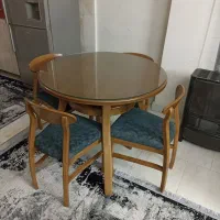 میز نهارخوری تمام چوب در حد نو