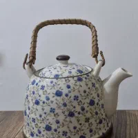 قوری طرح گل آبی