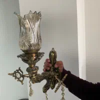 لوستر برنز ۶ شاخه بهمراه ۳ دیوارکوب|لوستر و چراغ آویز|اصفهان, میرعماد|دیوار