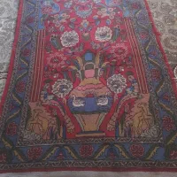 دو عدد قالیچه ای دستباف قدیمی یک در یک و نیم