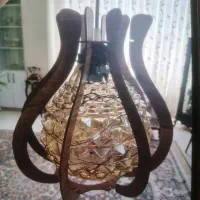 لوستر چوب وشیشه