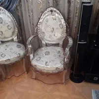 مبل سلطنتی کامل نقره ای باروکش باناهاخوری 9نفره|مبلمان خانگی و میز عسلی|اندیشه, اندیشه فاز ۴|دیوار