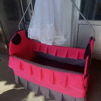 تخت کودک طرح میکی موس رنگ صورتی به همراه پشه بند|تخت و سرویس خواب|بندر انزلی, عباس آباد|دیوار