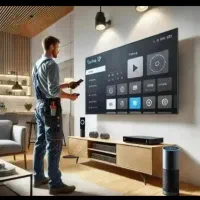 نصب  تلوزیون به دیوار