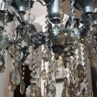 تک لوستر تمام برنزی سیلور ده شعله با طراحی عالی|لوستر و چراغ آویز|همدان, |دیوار