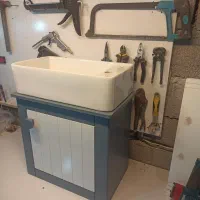 کابینت روشویی و آینه پی وی سی و شلف pvc