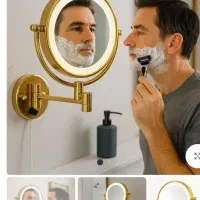 اینه اصلاح ،دیواری ،طلایی رنگ ،مارک پرتی