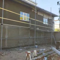 سیمانکاری سیاه وسفید دیوار چینی