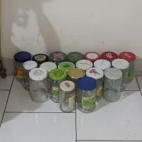 30 عدد شیشه مربا و بانکه خرسی و....